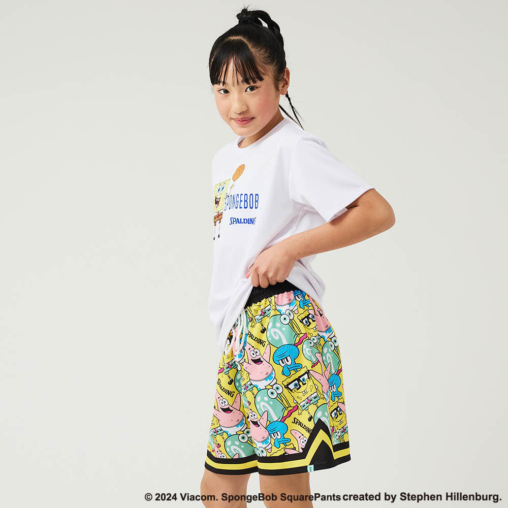 ジュニアTシャツ スポンジ・ボブスピニング バスケットボール SJT24171S【4カラー展開】