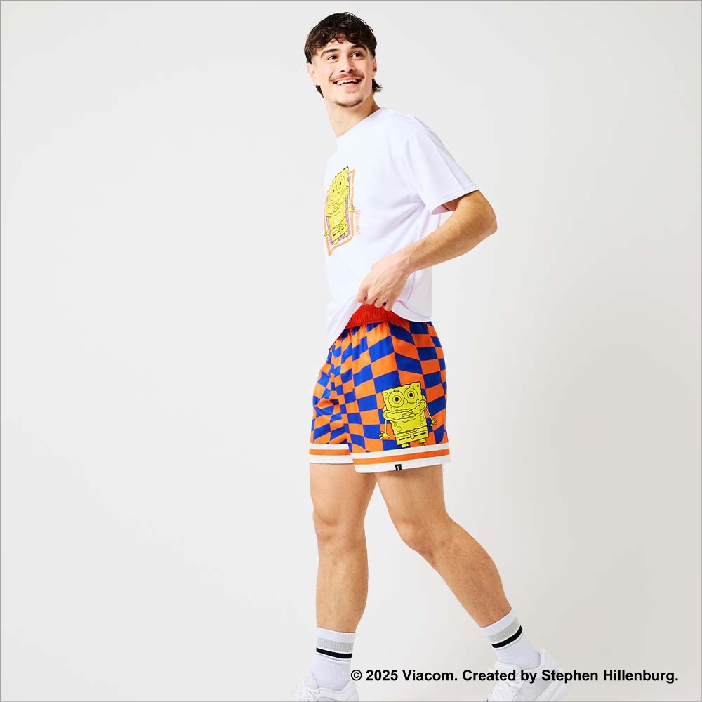 布帛ショーツ スポンジ・ボブ チェッカーフラッグ SMP25047S【4カラー展開】
