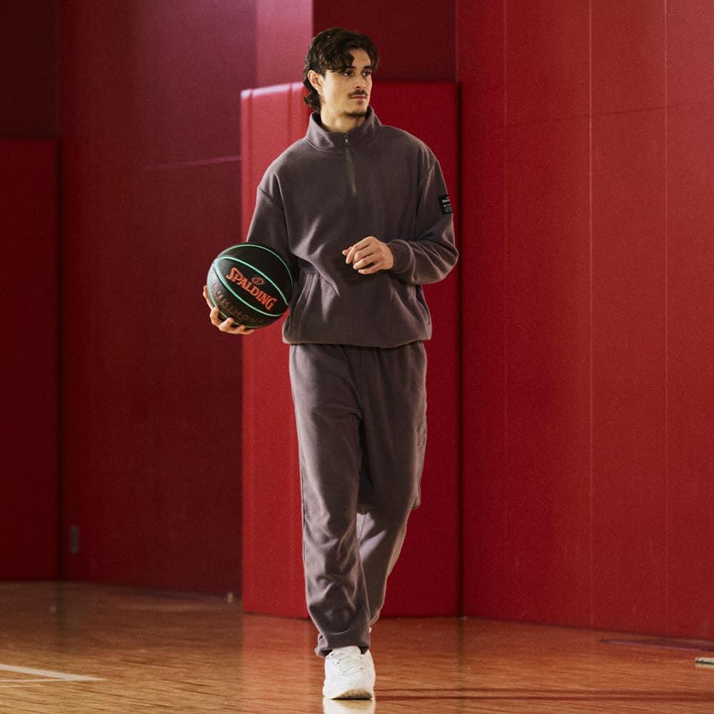 コートサイド フリース ドローストリング ワイドパンツ SMP25115【2カラー展開】