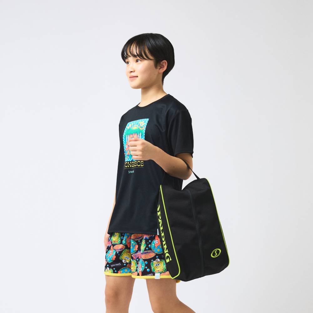 シューズケース ブラック×ライムグリーン 42-007LG