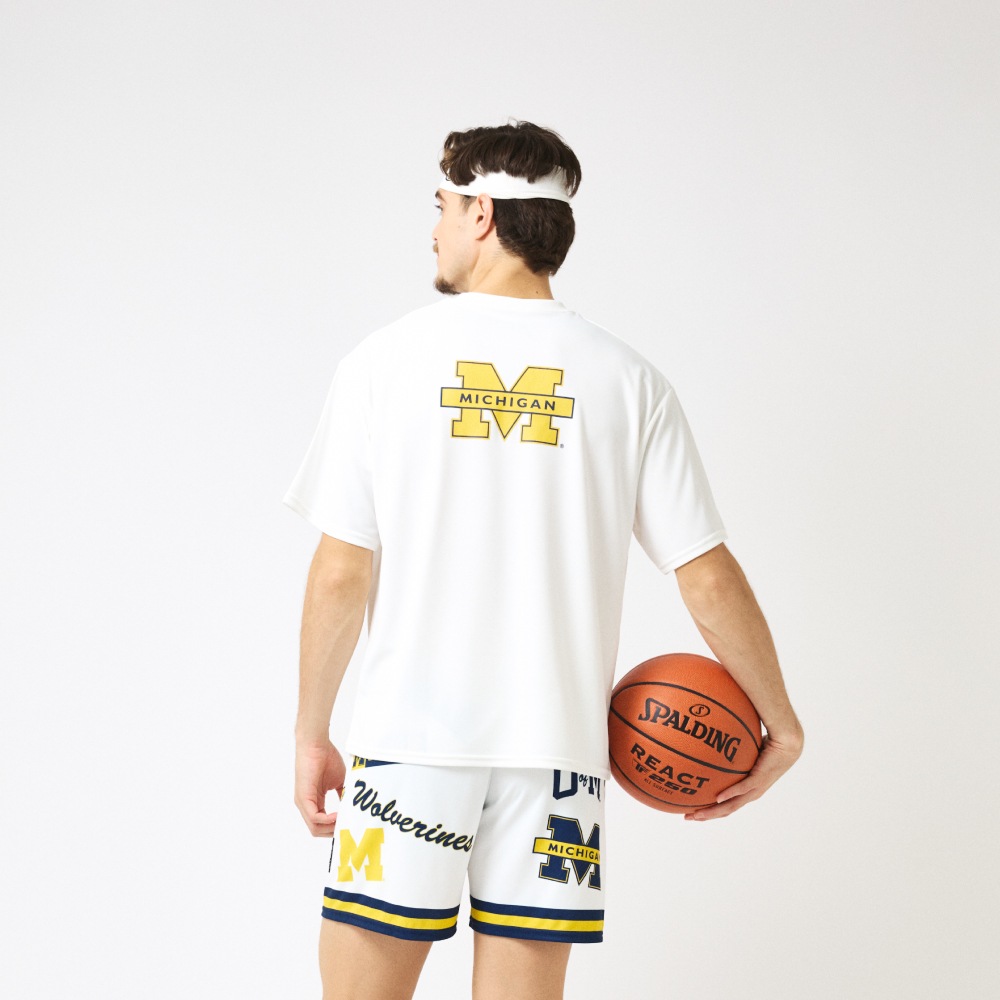 Tシャツ ミシガン M ロゴ バック SMT26028M【3カラー展開】