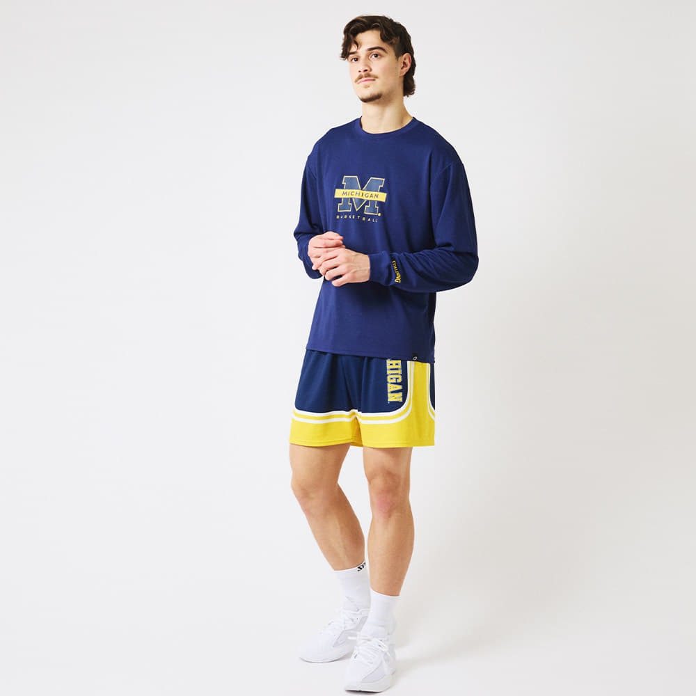 ロングスリーブTシャツ ミシガン バスケットボール SMT25141M【3カラー展開】