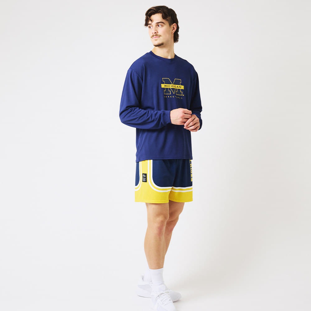 ロングスリーブTシャツ ミシガン バスケットボール SMT25141M【3カラー展開】