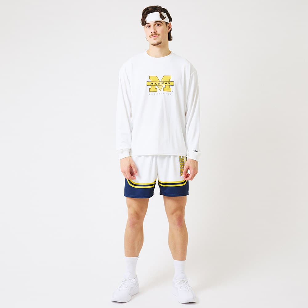 ロングスリーブTシャツ ミシガン バスケットボール SMT25141M【3カラー展開】