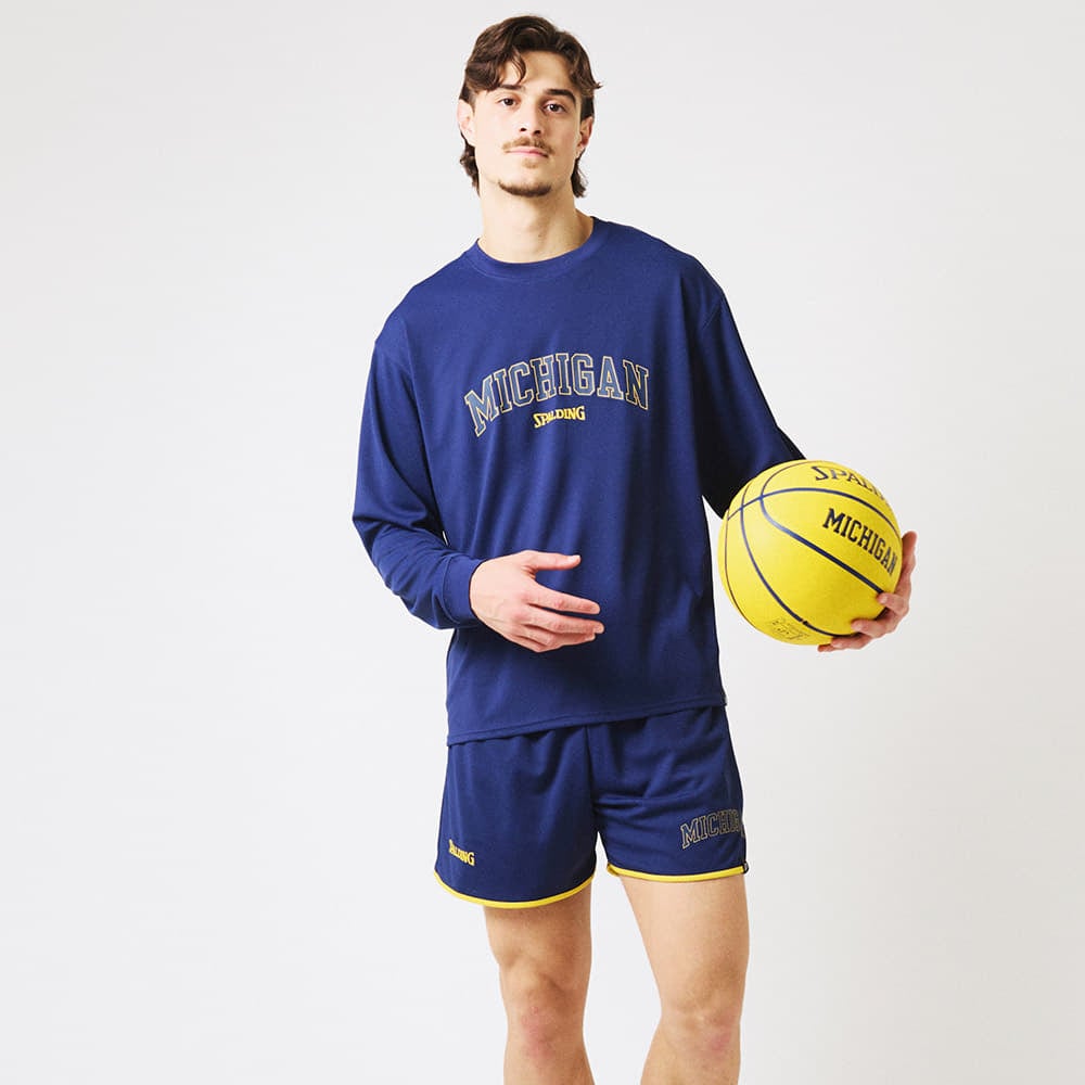 ロングスリーブTシャツ ミシガン アーチロゴ フロント SMT25142M【3カラー展開】