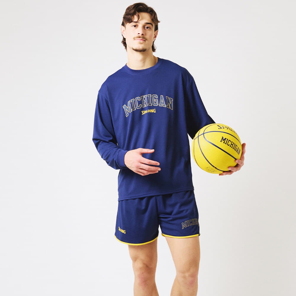 プラクティスパンツ ミシガン アーチロゴ ヘム SMP25143M【3カラー展開】