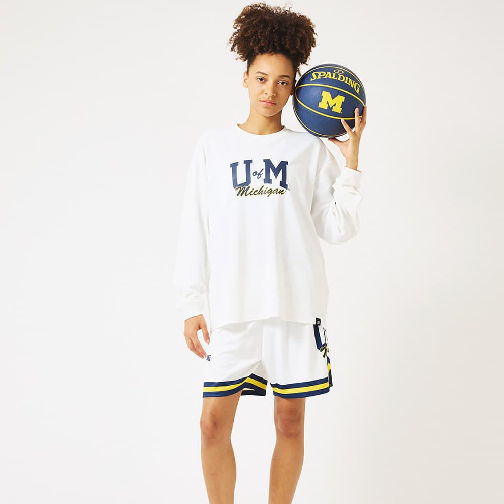 ロングスリーブTシャツ ミシガン ＵオブMスリーブロゴ SMT25144M【3カラー展開】