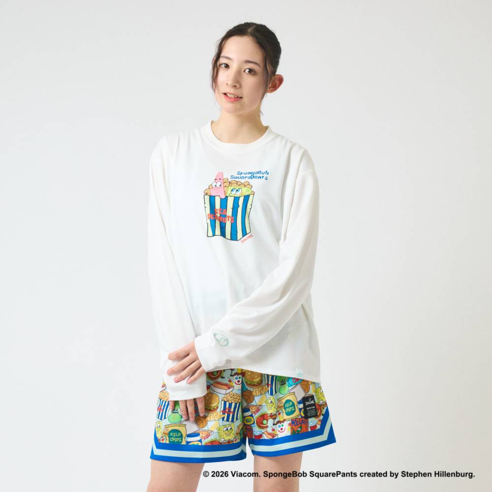 ロングスリーブTシャツ スポンジ･ボブ シーピーナッツ SMT26128S【3カラー展開】
