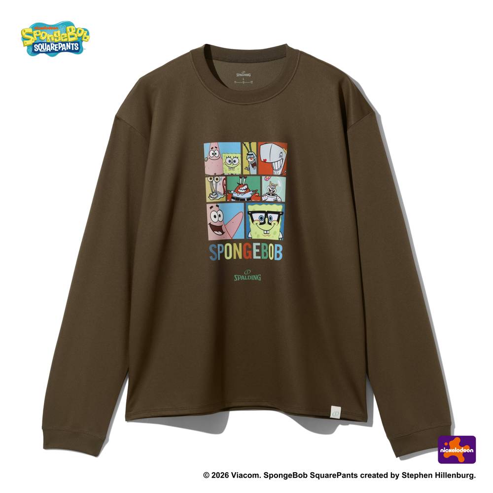 ロングスリーブTシャツ スポンジ･ボブ ビッグフェイス キャラクターズ SMT26131S【3カラー展開】