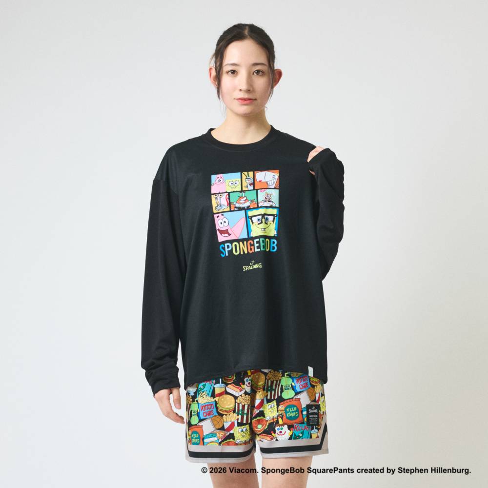 ロングスリーブTシャツ スポンジ･ボブ ビッグフェイス キャラクターズ SMT26131S【3カラー展開】