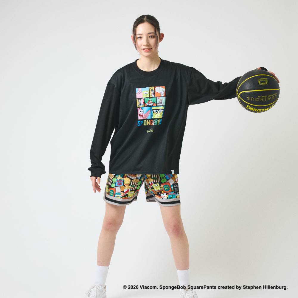 ロングスリーブTシャツ スポンジ･ボブ ビッグフェイス キャラクターズ SMT26131S【3カラー展開】