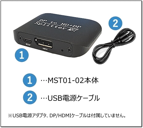 DP��HDMI+DPʬ�۴� 1����2���� MST01-02
