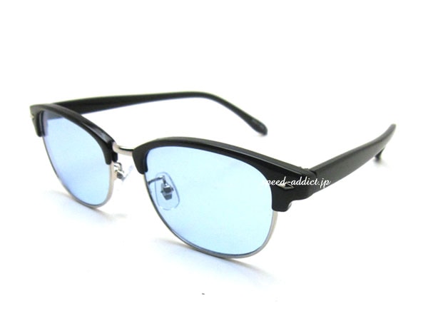 NARROW SIRMONT BROW SUNGLASS�ʥʥ����������ȥ֥������󥰥饹��BLACK/SILVER �� LIGHT BLUE