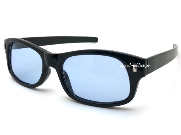 STRAIGHT TEMPLE BIKER SHADE�ʥ��ȥ졼�ȥƥ�ץ�Х������������ɡ�BLACK �� LIGHT BLUE