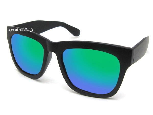 HARD CORE WELLINGTON SUNGLASS�ʥϡ��ɥ����������ȥ󥵥󥰥饹�˱�ä�BLACK �� BLUE MIRROR