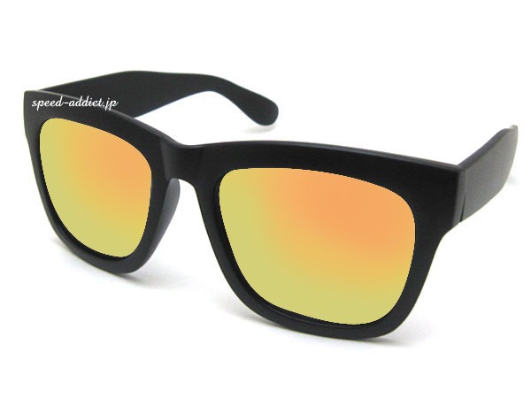 HARD CORE WELLINGTON SUNGLASS�ʥϡ��ɥ����������ȥ󥵥󥰥饹�˱�ä�BLACK �� YELLOW MIRROR