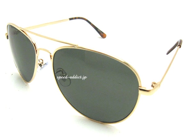 CLASSIC TEARDROP SUNGLASS�ʥ��饷�å��ƥ����ɥ��åץ��󥰥饹��GOLD �� GREEN
