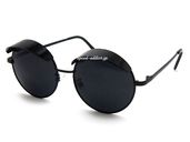 30's STYLE VISOR ROUND SUNGLASS��30s��������Х������饦��ɥ��󥰥饹��BLACK �� SMOKE