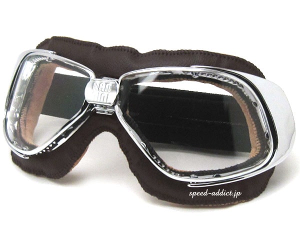 nannini Rider GOGGLE�ʥʥ�ˡ��˥饤�������������BROWN/CHROME �� ANTI FOG CLEAR