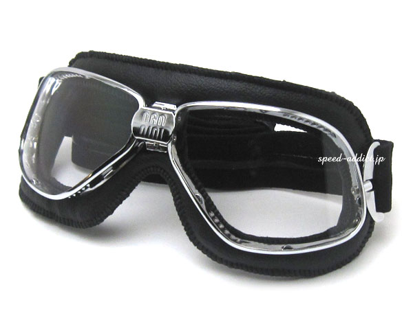 nannini Biker GOGGLE�ʥʥ�ˡ��˥Х������������� ��BLACK/CHROME �� ANTI FOG CLEAR