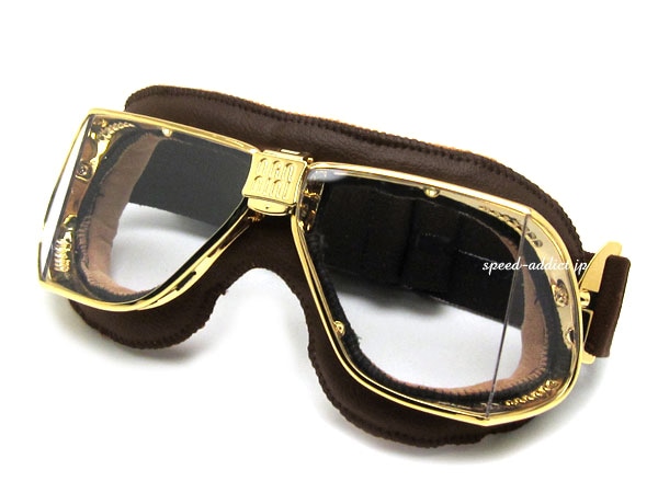 nannini Custom GOGGLEʥʥˡ˥ॴBROWN/GOLD  ANTI FOG CLEAR