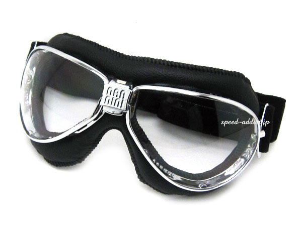 nannini TT GOGGLE�ʥʥ�ˡ���TT���������BLACK/CHROME �� ANTI FOG CLEAR