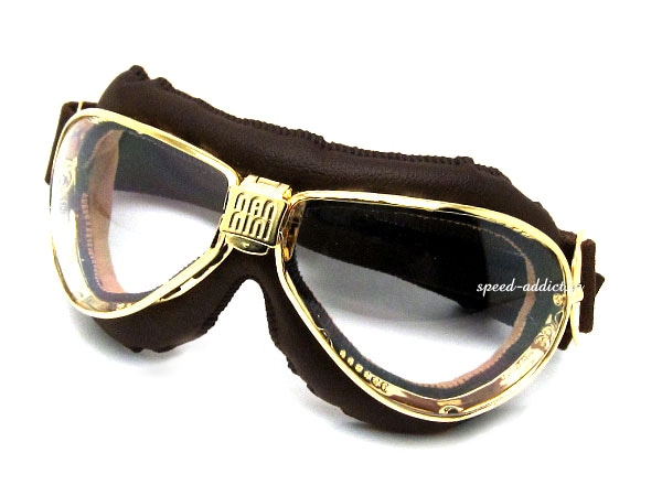 nannini TT GOGGLE�ʥʥ�ˡ���TT���������BROWN/GOLD �� ANTI FOG CLEAR