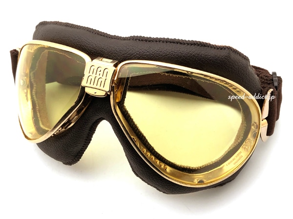 nannini TT GOGGLE�ʥʥ�ˡ���TT���������BROWN/GOLD �� ANTI FOG YELLOW