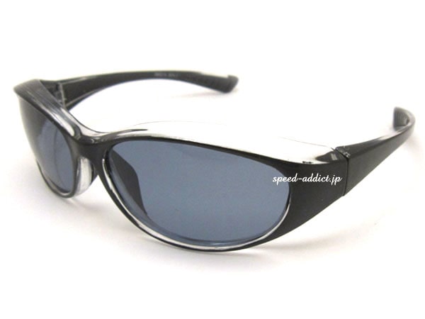 PORALIZED BIKER SHADE WIND GUARD���и��Х������������ɥ�����ɥ����ɡ�BLACK/CLEAR �� �и�SMOKE