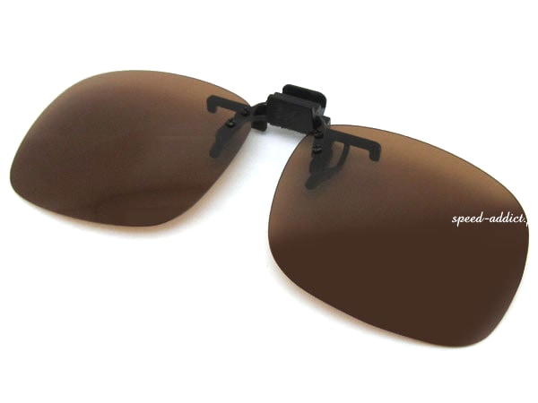 CLIP-UP SQUARE POLARIZED SUNGLASSʥåץåץи󥰥饹иBROWN
