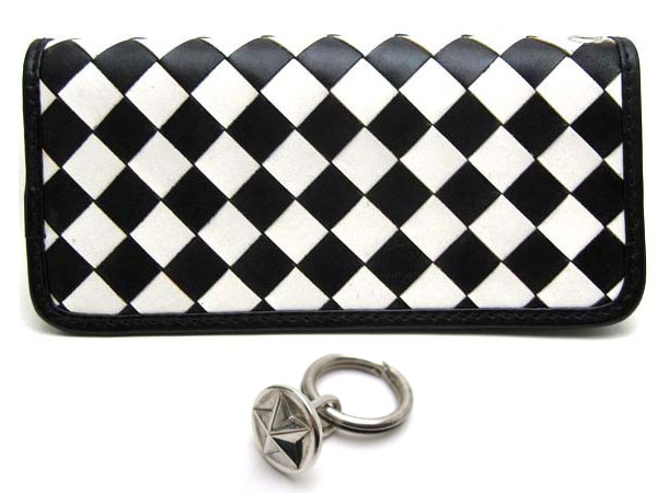 STAR CONCHO ADAPTER�� CHECKER LONG WALLET�ʥ�����������祢���ץ����ե����å������󥰥�����åȡ�WHITE �� BLACK