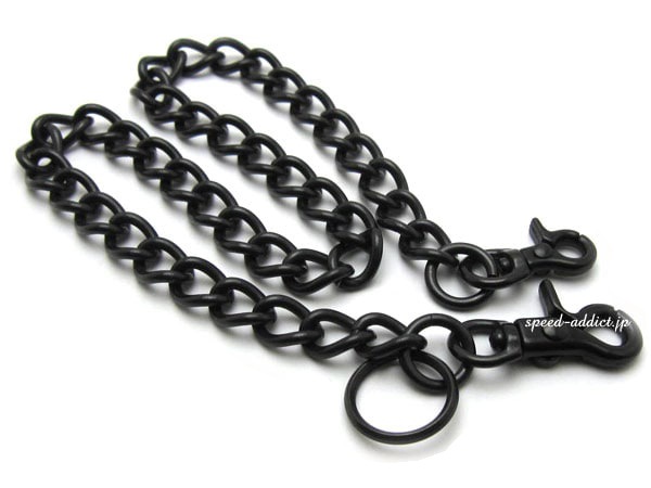 ���̵������ʪ��DOUBLE CLIP WALLET CHAIN ��ʿ��BRASS�֥饹̵������Υ��֥륯��åץ�����åȥ������󥭥إ��˥������ä� BLACK