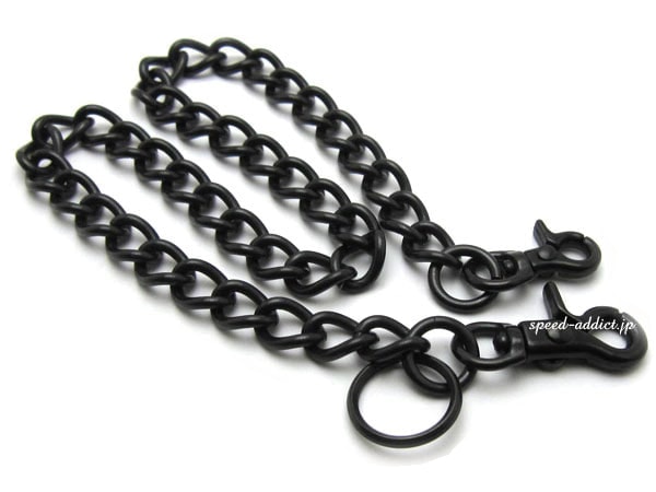 ���̵������ʪ��DOUBLE CLIP WALLET CHAIN ��ʿ��BRASS�֥饹̵������Υ��֥륯��åץ�����åȥ������󥭥إ��˥������ä� BLACK