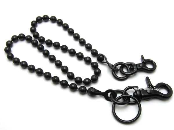 ���̵������ʪ��DOUBLE CLIP WALLET CHAIN BALL��BRASS�֥饹̵������Υ��֥륯��åץ�����åȥ�������ܡ���˥������ä� BLACK