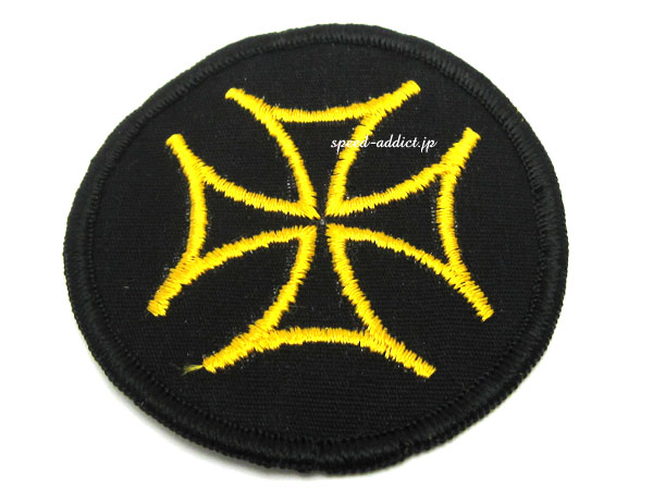 70's VINTAGE IRON CROSS WAPPEN��70s�ӥ�ơ����������󥯥�����åڥ��BLACK �� YELLOW