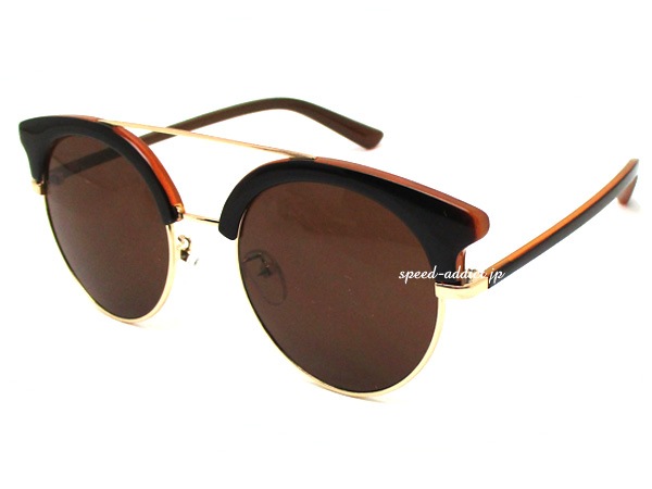 W BRIDGE SIRMONT BROW GLASS�ʥ��֥�֥�å��������ȥ֥������饹��BROWN/GOLD �� BROWN