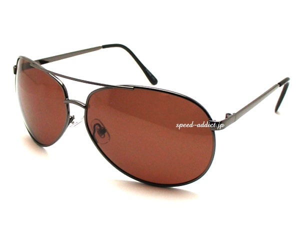 POLARIZED CLASSIC TEARDROP SUNGLASS���и����饷�å��ƥ����ɥ��åץ��󥰥饹��GUNMETAL�� �и�BROWN 