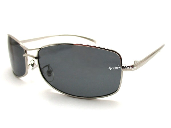 POLARIZED METAL NARROW SUNGLASS���и��᥿��ʥ������󥰥饹��SILVER �� �и�SMOKE
