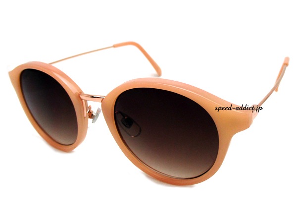 METAL COMBI BOSTON SUNGLASS�ʥ᥿�륳��ӥܥ��ȥ󥵥󥰥饹��PINK �� BROWN HALF