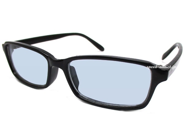 SQUARE SHADE NARROW SUNGLASS�ʥ��������������ɥʥ������󥰥饹��BLACK �� LIGHT BLUE