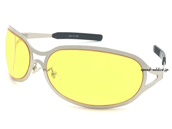 METAL OVAL SUNGLASS�ʥ᥿�륪���Х륵�󥰥饹��SILVER �� YELLOW