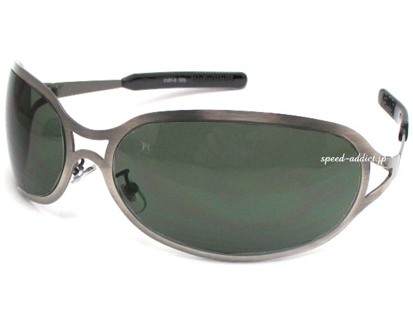 METAL OVAL SUNGLASS�ʥ᥿�륪���Х륵�󥰥饹�˱�ä�GUNMETAL �� DARK GREEN