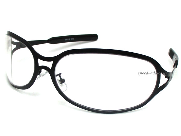 METAL OVAL SUNGLASS�ʥ᥿�륪���Х륵�󥰥饹�˱�ä�BLACK �� CLEAR