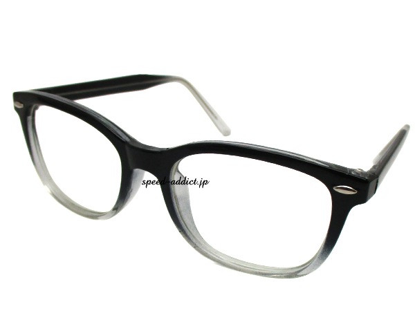 ����SQUARE WELLINGTON SUNGLASS(�������������������ȥ󥵥󥰥饹)  BLACK HALF �� CLEAR