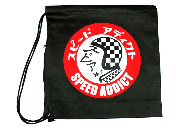 NONWOVEN HELMET BAG �ե����ʡ���(�Կ��ۥإ��åȥХå�)SPEED ADDICT TRADE MARK/HELMET OR DIE