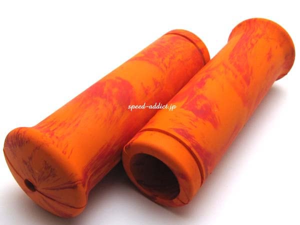 Nice!Motorcycle JACK HAMMER MARBLE GRIP�ʥʥ����⡼�����������른��å��ϥޡ��ޡ��֥륰��åס�ORANGE & RED ������С���