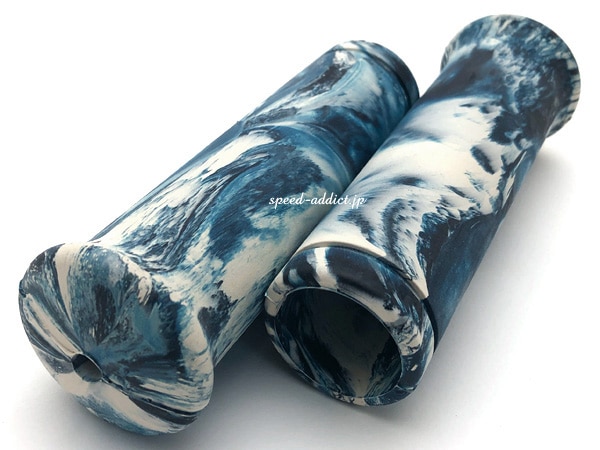 Nice!Motorcycle JACK HAMMER MARBLE GRIP�ʥʥ����⡼�����������른��å��ϥޡ��ޡ��֥륰��åס�NAVY & WHITE ������С���