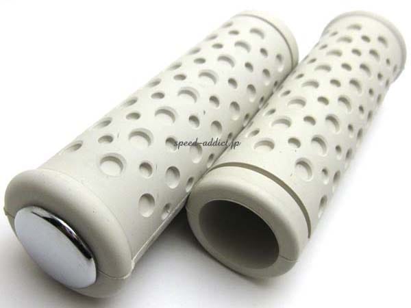 Nice!Motorcycle PUNCHING TAPERED GRIP�ʥʥ����⡼������������ѥ���󥰥ơ��ѡ�����åס�WHITE �ߥ�С���