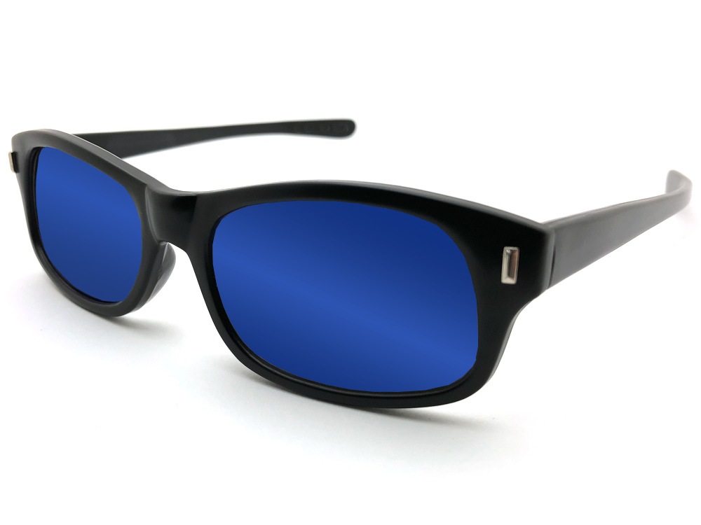 STRAIGHT TEMPLE BIKER SHADE�ʥ��ȥ졼�ȥƥ�ץ�Х������������ɡ˱�ä�BLACK �� BLUE MIRROR