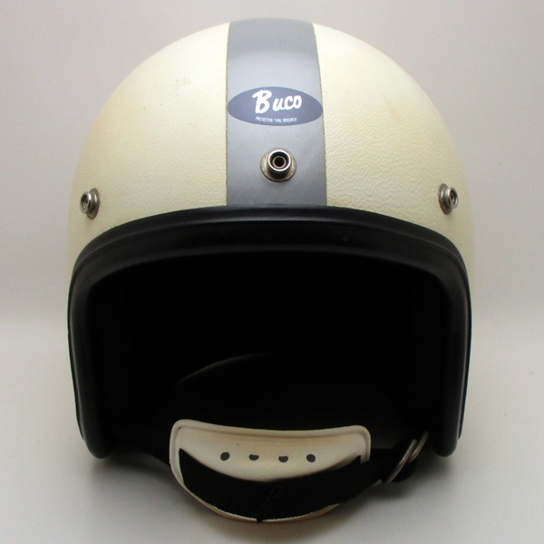 BUCOブコ トラベラー リブ付ヘルメット バイザー＆チンカップ付 楽天市場】Dead Stock 新品 純正チンカップ付 BUCO TRAVELER WHITE